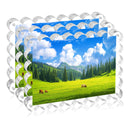 4x6 Inch Clear Acrylic Picture Frames with Scalloped Edge for Home/Office Desktop