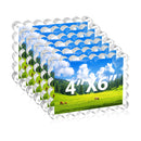 4x6 Inch Clear Acrylic Picture Frames with Scalloped Edge for Home/Office Desktop