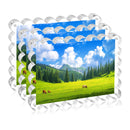 5x7 Inch Clear Acrylic Picture Frames with Scalloped Edge for Home/Office Desktop