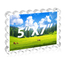 5x7 Inch Clear Acrylic Picture Frames with Scalloped Edge for Home/Office Desktop