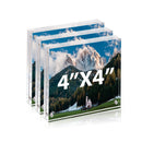 4x4 Inch Clear Acrylic Picture Frames for Home/Office Desktop