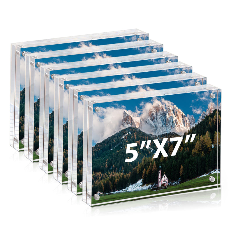 5x7 Inch Clear Acrylic Picture Frames for Home/Office Desktop