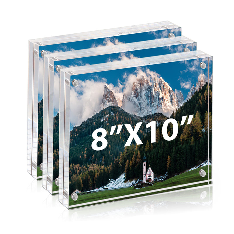 8x10 Inch Clear Acrylic Picture Frames for Home/Office Desktop