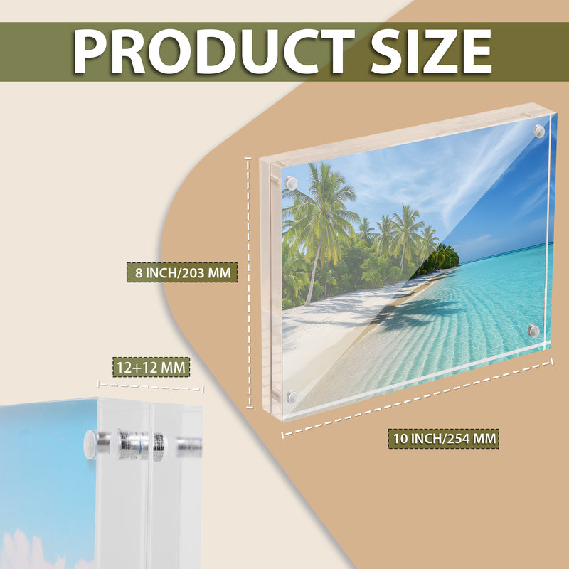 8x10 Inch Clear Acrylic Picture Frames for Home/Office Desktop
