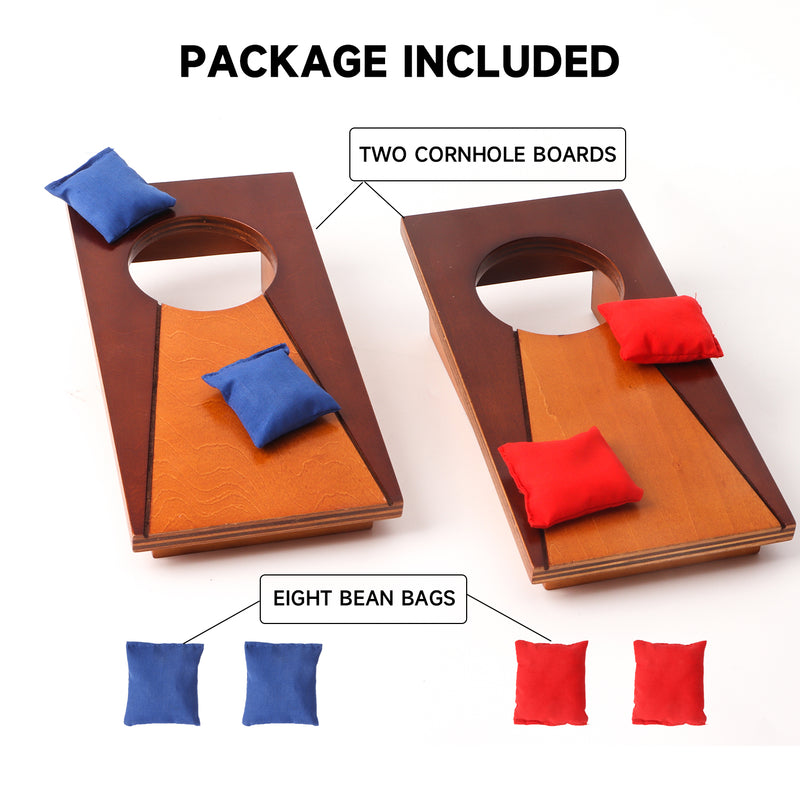 Mini Tabletop Cornhole Toss Game Set with Bean Bags