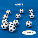 12-Pack Tabletop Foosball, Replacement Soccer Football Balls - White