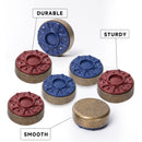 2-5/16" (59mm) Shuffleboard Pucks for Shuffleboard Table Accessories - Set of 8 (Bronze)