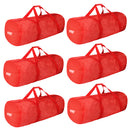 Set of 6 Large Mesh Sports Equipment Duffel Bag, Scuba Bag with Zipper