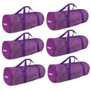 Set of 6 Large Mesh Sports Equipment Duffel Bag, Scuba Bag with Zipper