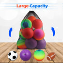 Set of 6 24"x 36" Large Mesh Sports Ball Drawstring Bag