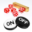 Craps Game Set, Including Casino Dice, 3" Craps On/Off Dealer Puck Button