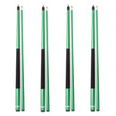 Set of 4 58" Matte Green Fiberglass Graphite Composite Detachable Billiard Pool Cue Sticks