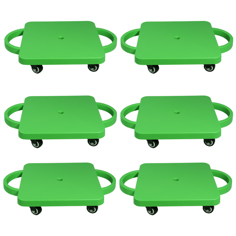 6 Pack Plastic Floor Scooter Board, Sitting Scooter Board (6 Colors)