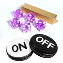 Craps Game Set, Including Casino Dice, 3" Craps On/Off Dealer Puck Button