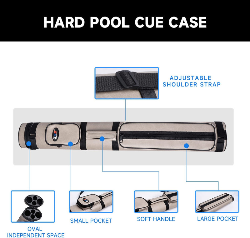 2x2 Square Hard Billiard Pool Cue Stick Carrying Case