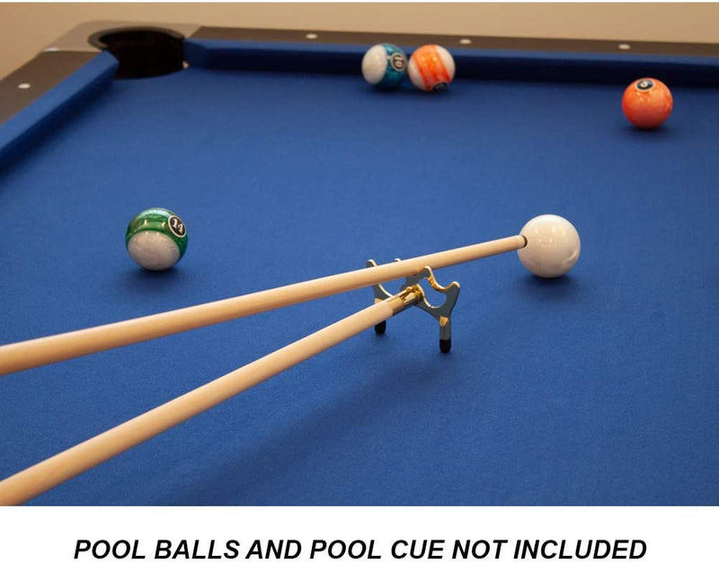 2-Piece Billiards Pool Cue Stick and Brass Screw-on Bridge Head Set