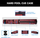 2x2 Hard Oval Billiard Pool Cue Stick Carrying Case (5 Colors)