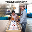 2-in-1 Mini Shuffleboard and Curling Tabletop Game Board Set
