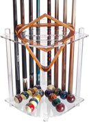 Clear Acylic Corner-Style Floor Stand 8 Corner Style Billiard Pool Cue Racks