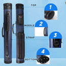 2x2 Deluxe Hard Billiard Pool Cue Stick Carrying Case (5 Colors)
