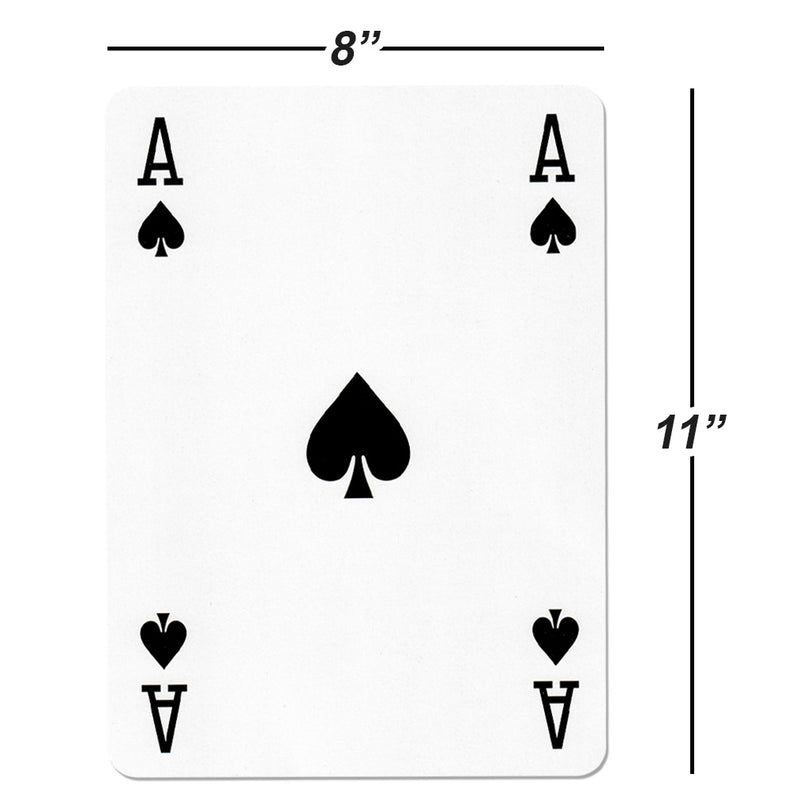 8" x 11" Super Jumbo Playing Cards Large Card Game Deck for Texas Hold'em Poker, Go Fish, Other Card Game