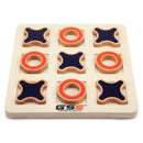 Classic Family Board Game, 10" Wooden Tic-Tac-Toe Game Set for Home Décor