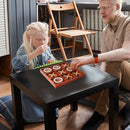 Classic Family Board Game, 14" Wooden Tic-Tac-Toe Game Set for Home Décor