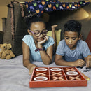 Classic Family Board Game, 14" Wooden Tic-Tac-Toe Game Set for Home Décor