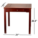 4-in-1 Wooden Chess Checkers Backgammon Board Game Combo Set with Combo Coffee Table