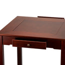 4-in-1 Wooden Chess Checkers Backgammon Board Game Combo Set with Combo Coffee Table