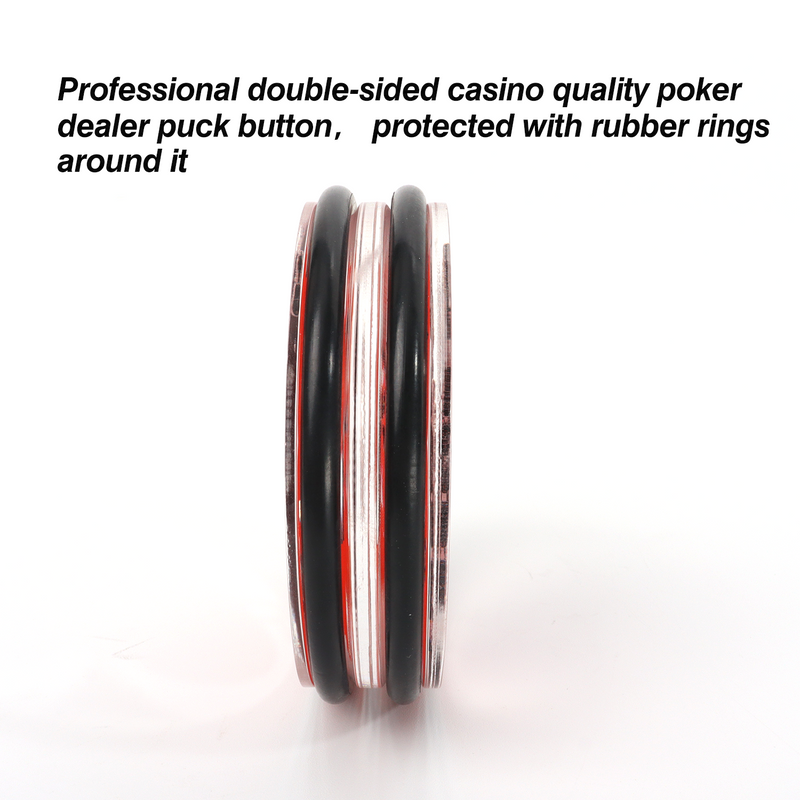 3" Double-Sided Casino Grade Clear Acrylic Poker Dealer Puck Button for Gambling Card Games