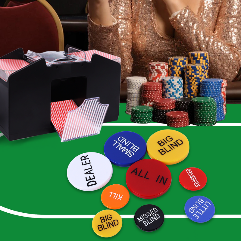 2" Small Blind, Big Blind, Dealer Puck Buttons-Casino Texas Hold‘em Poker Dealer Accessory(3pcs/set)