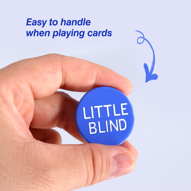 Set of 6 Little Blind, Big Blind, Missed Blind, Kill, Reserved, Dealer Puck Buttons, Casino Texas Hold'em Poker Buttons