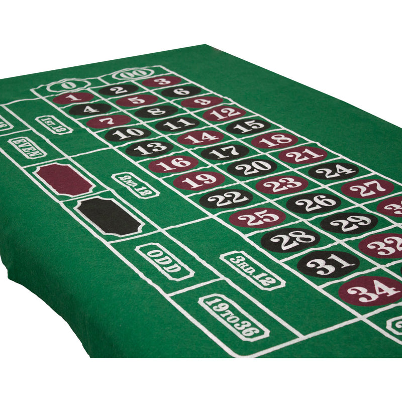 2-Sided 36"x 72" Casino Craps & Roulette Tabletop Felt Layout Mat