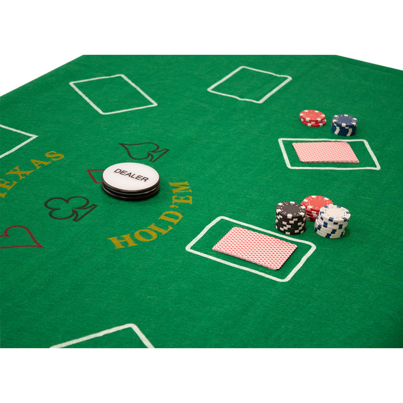 36"x72" Green Professional Texas Hold'em Portable Casino Tabletop Felt Layout Mat Casino Game Cover