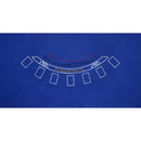 36" x 72" Blue Portable Casino Blackjack Tabletop Felt Layout Mat