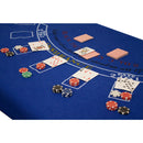 36" x 72" Blue Portable Casino Blackjack Tabletop Felt Layout Mat