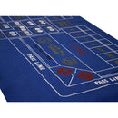 36" x 72" Blue Portable Casino Craps Tabletop Felt Layout Mat