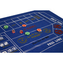 36" x 72" Blue Portable Casino Craps Tabletop Felt Layout Mat