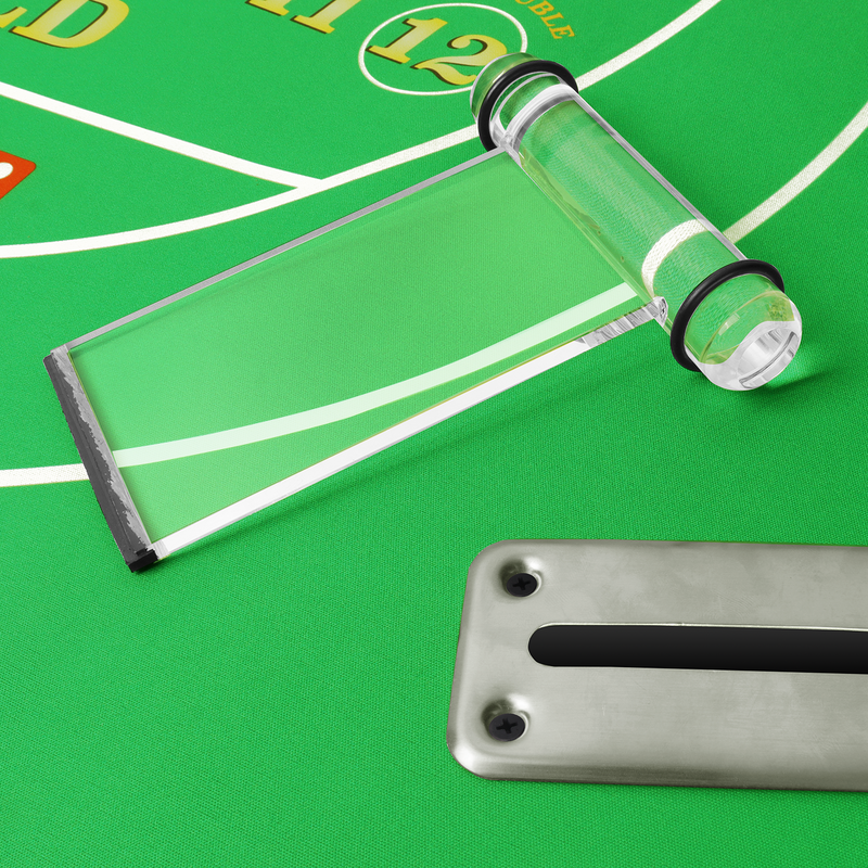 Acrylic Clear Poker Money Plunger Paddle with Cylindrical Handle for Casino Poker Table Steel Rake Toke Drop Box