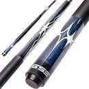 58" 2-Piece Canadian Maple Portable Carrying Billiard Pool Cue Stick (Blue)