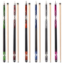 Set of 6 58" Canadian Maple Hardwood Billiard Pool Cue Stick Set