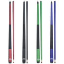 Set of 4 58" Matte Fiberglass Graphite Composite Billiard Pool Cue Sticks (Multi-Color)