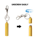 Pool Cue Tip Shaper Pick Pricker Metal Repair Tool Needle Thorn Tool with Keychain - Gold