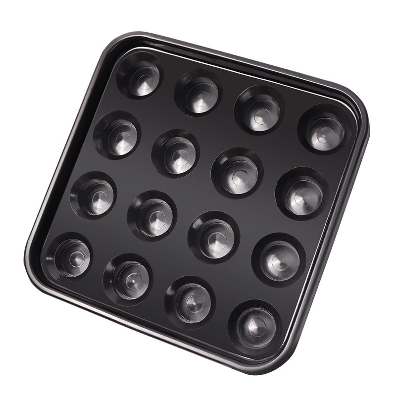 Black Plastic Billiard Pool Ball Carrying Tray, Holds 16 Pool Balls