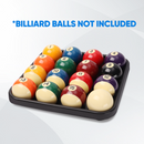 Black Plastic Billiard Pool Ball Carrying Tray, Holds 16 Pool Balls