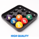 Black Plastic Billiard Pool Ball Carrying Tray, Holds 16 Pool Balls