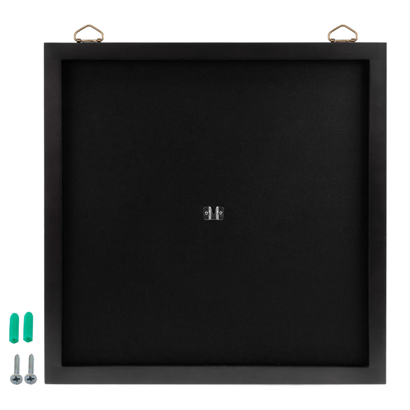 Dart Backboard with Wood Frame and Felt. Wall Protector for Dart Board Surround (Black/Brown)