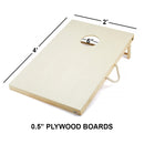 4' x 2' Regulation Size Solid Wood Cornhole Toss Game Set with 8 Bean Bags