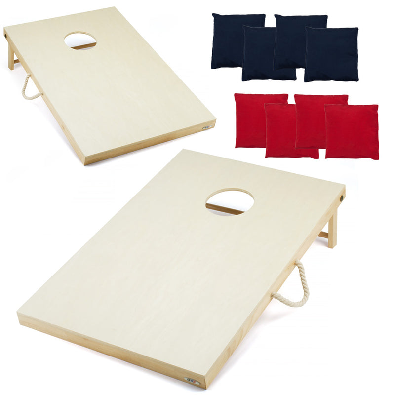 3' x 2' Tailgate Size Solid Wood Cornhole Toss Game Set with 8 Bean Bags